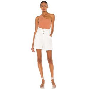 Agolde Celia Paperbag Denim Shorts in Paste 24 New